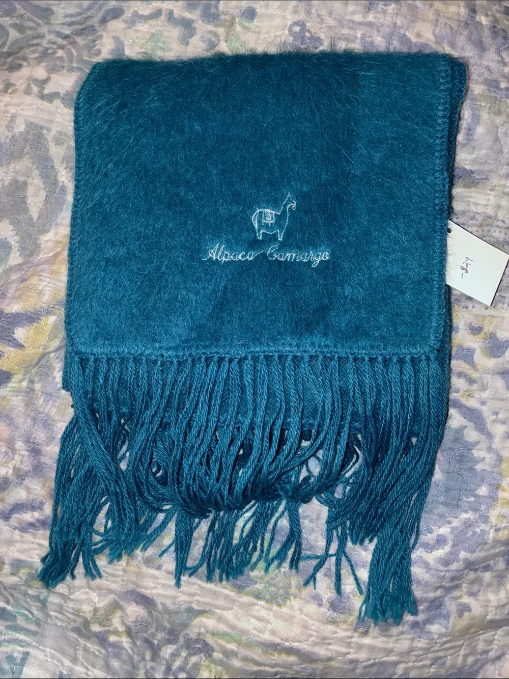 Alpaca Camargo Unisex Teal, Aqua, Turquoise Alpaca Scarf
